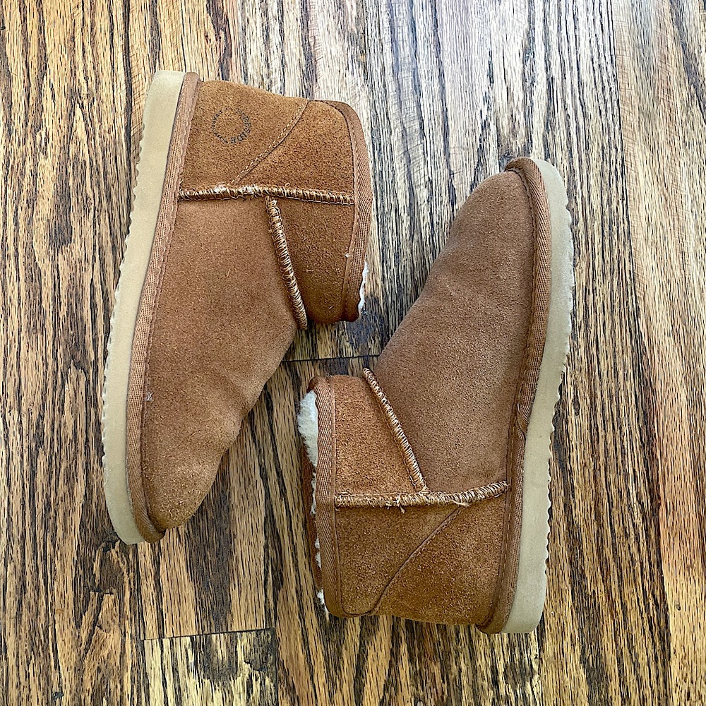 Short Genuine Shearling and Real Suede Boots- Classic Ultra Mini